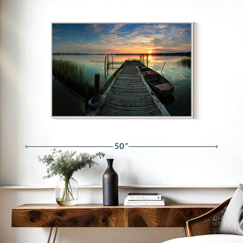 Fishing Trip, Floating Frame White, 37" X 25"