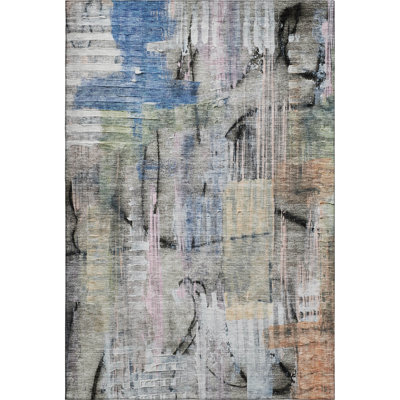 Premium Machine Washable Mayfield AMF2076 Abstract Rug