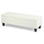 Banc avec repose-pieds 51 pouces avec rangement, capacité de 300 lb, pieds en bois d'hévéa, repose-pieds multifonctionnel-1551631565