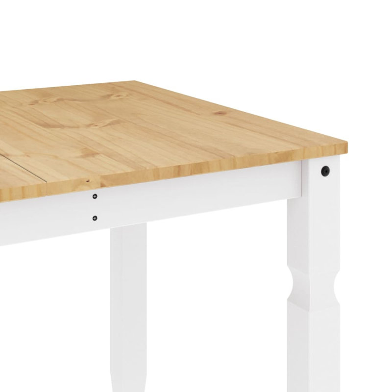 Anesia Solid Wood Dining Table, 80cm W x 160cm L, White