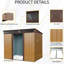 Rangement extérieur en métal 8 x 6 pi avec portes coulissantes (café). Rangement spacieux. -. Idéal pour la zone utilitaire de 8 pi 6 pi. résistant à l’intérieur. Améliorez votre cour arrière-118124237-118124236