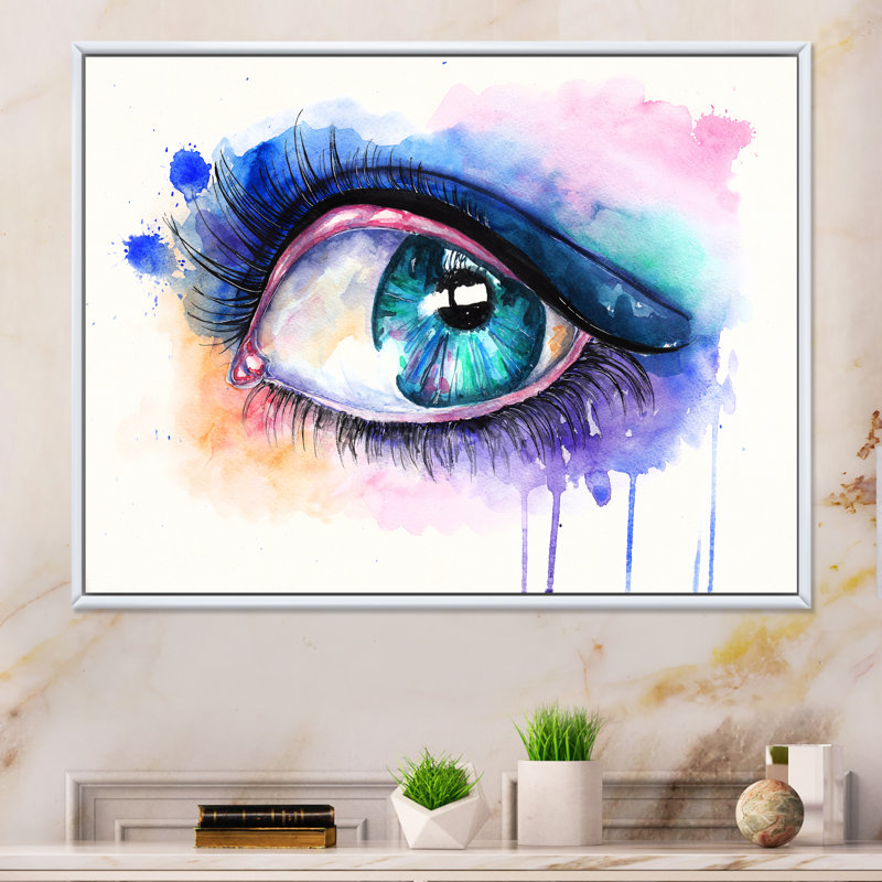 «Emerald Green», reproduction d'art encadrée sur toile, H 16 po x l 32 po x P 1 po, Cadre flottant blanc