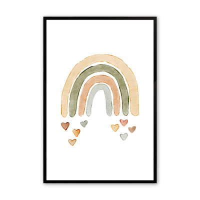 «Lombardo Hearts At The End Of The Rainbow», impression encadrée sur papier par Lauren Thomas