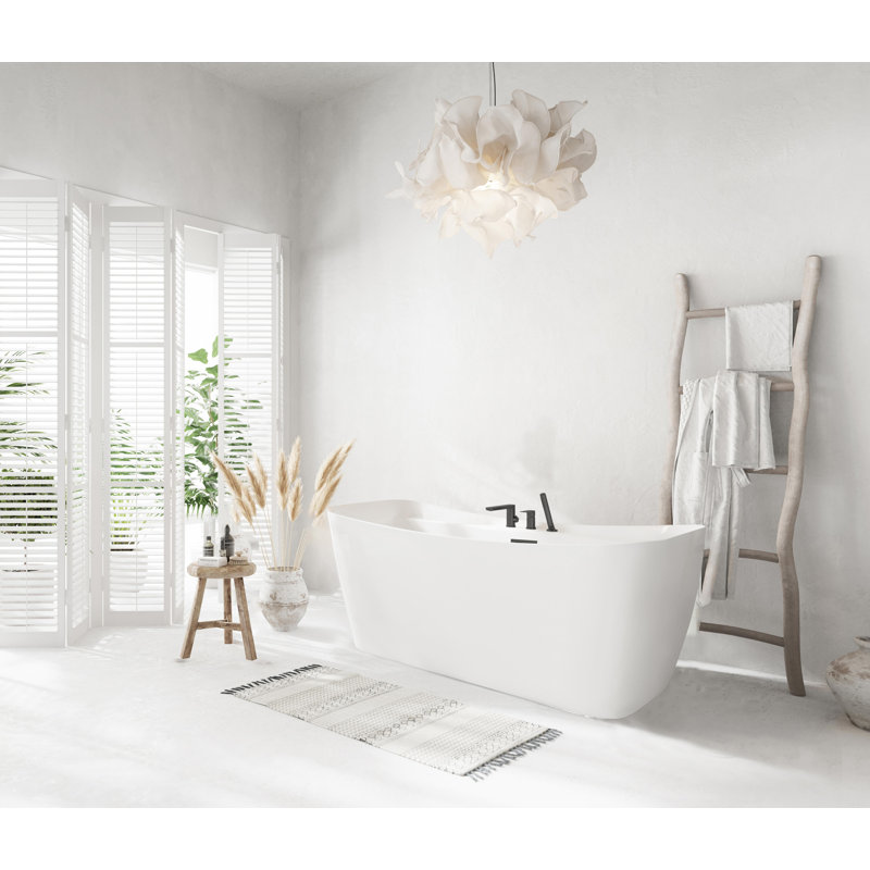 Baignoire de trempage autoportante Dezra, Matte Black