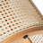 17.8"H Rubber Solid Wood Frame Rattan Grid Design Side Table, With Removable Rubber Solid Wood Panel Top End Table , Rustic Greenery Stand