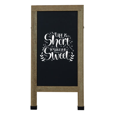 40" X 20" Chalkboard With Chalk And Eraser - Weathered