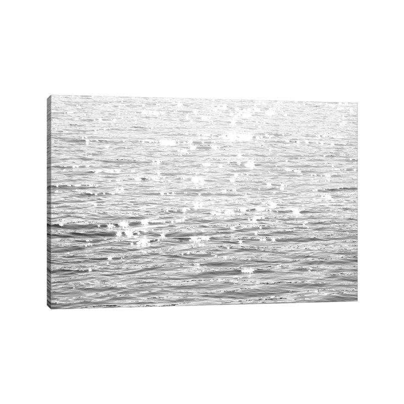 Sunlit Sea Black And White by Maggie Olsen - Wrapped Canvas Print, 152.5 cm H x 101.5 cm W