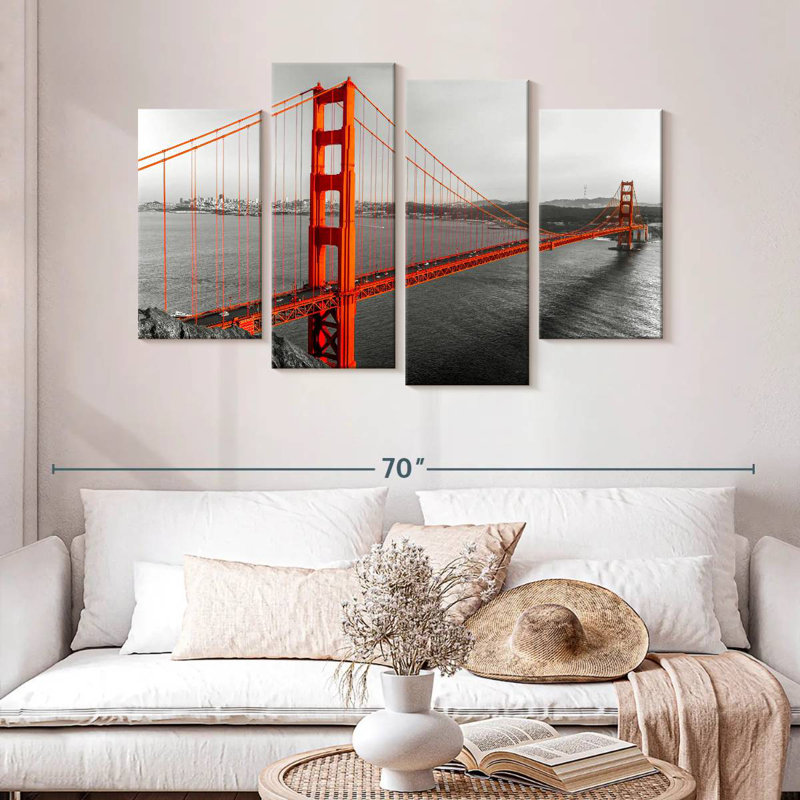 Lilie Pop Golden Gate Bridge, 32" H x 52" W