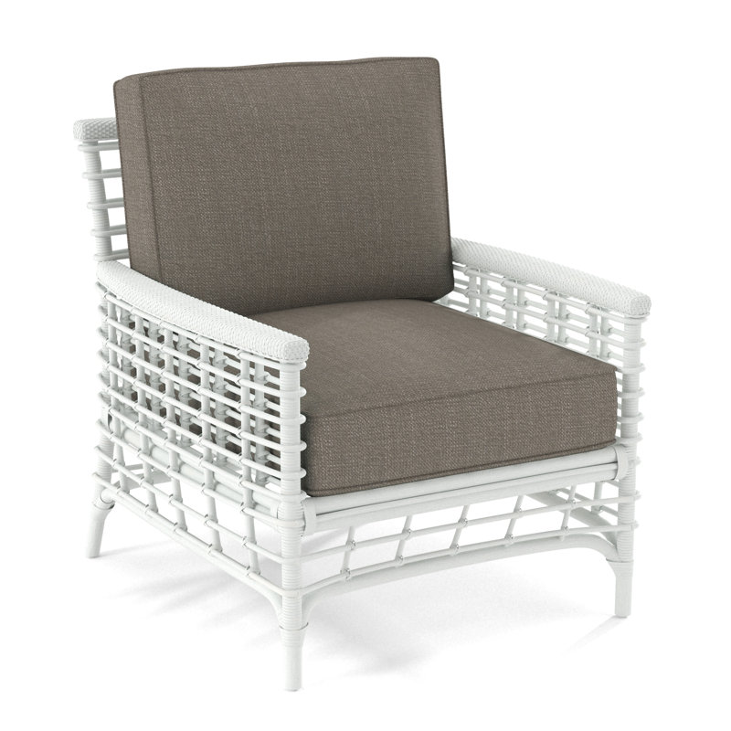 Bridgehampton Armchair, Frost White, Stone Crypton Performance; 0884-83