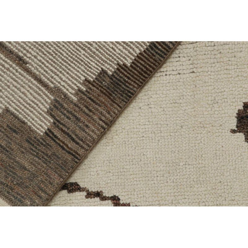 Moroccan Hand Knotted Wool Geometric Area Rug, Rectangle 12' x 15'