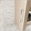 Porte de douche simple sans cadre 56-60 x 76 - Nickel brossé, rail carré-129878176