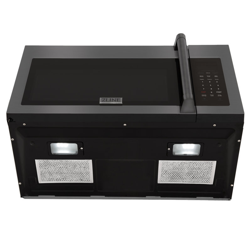 ZLINE 30 in. Over-The-Range Convection Microwave Oven in Steel with Traditional Handle, Black Stainless Steel