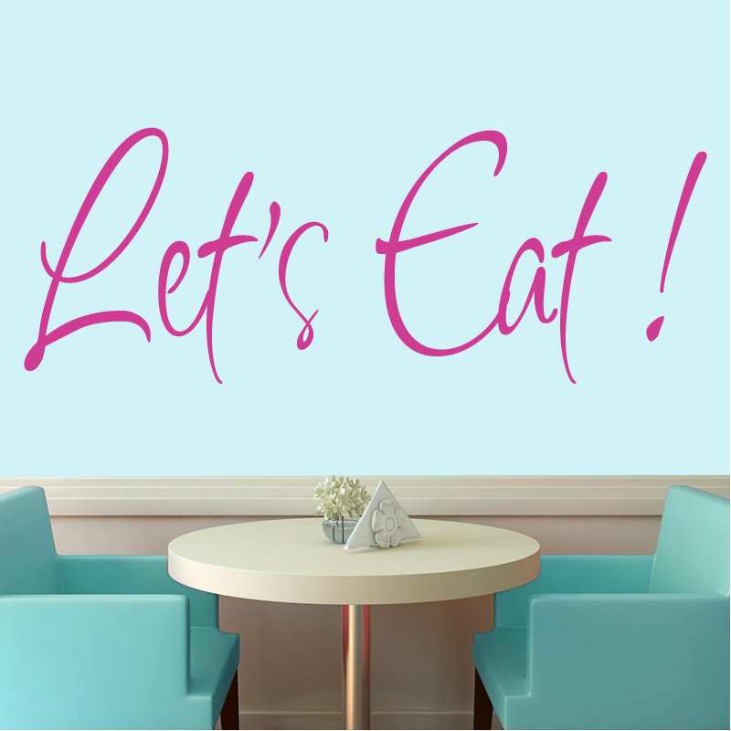 Adhésif décoratif «Let's Eat», Rose vif