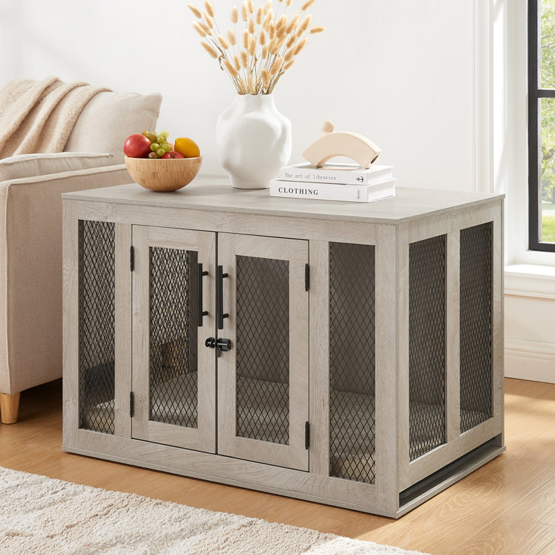 Gendron Manufactured Wood Furniture Style Crate with 2 Doors, Medium (26.2" H x 23.7" W x 37" D), No