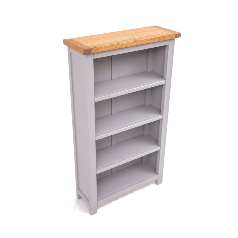 Venice 120cm H Standard Bookcase, (4 Shelves) 120cm H x 70cm W x 25cm D, Grey