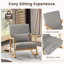 Chaise berçante en bois massif Kiren