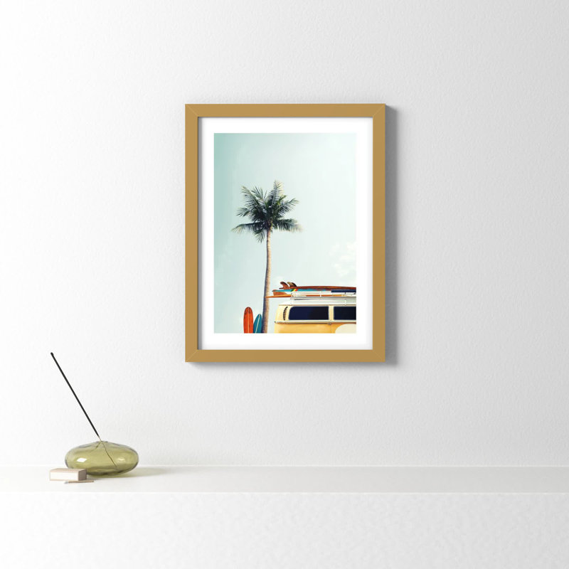 Surf Bus Yellow by Design Fabrikken, 37.88" H x 29" W x 0.75" D, Gold
