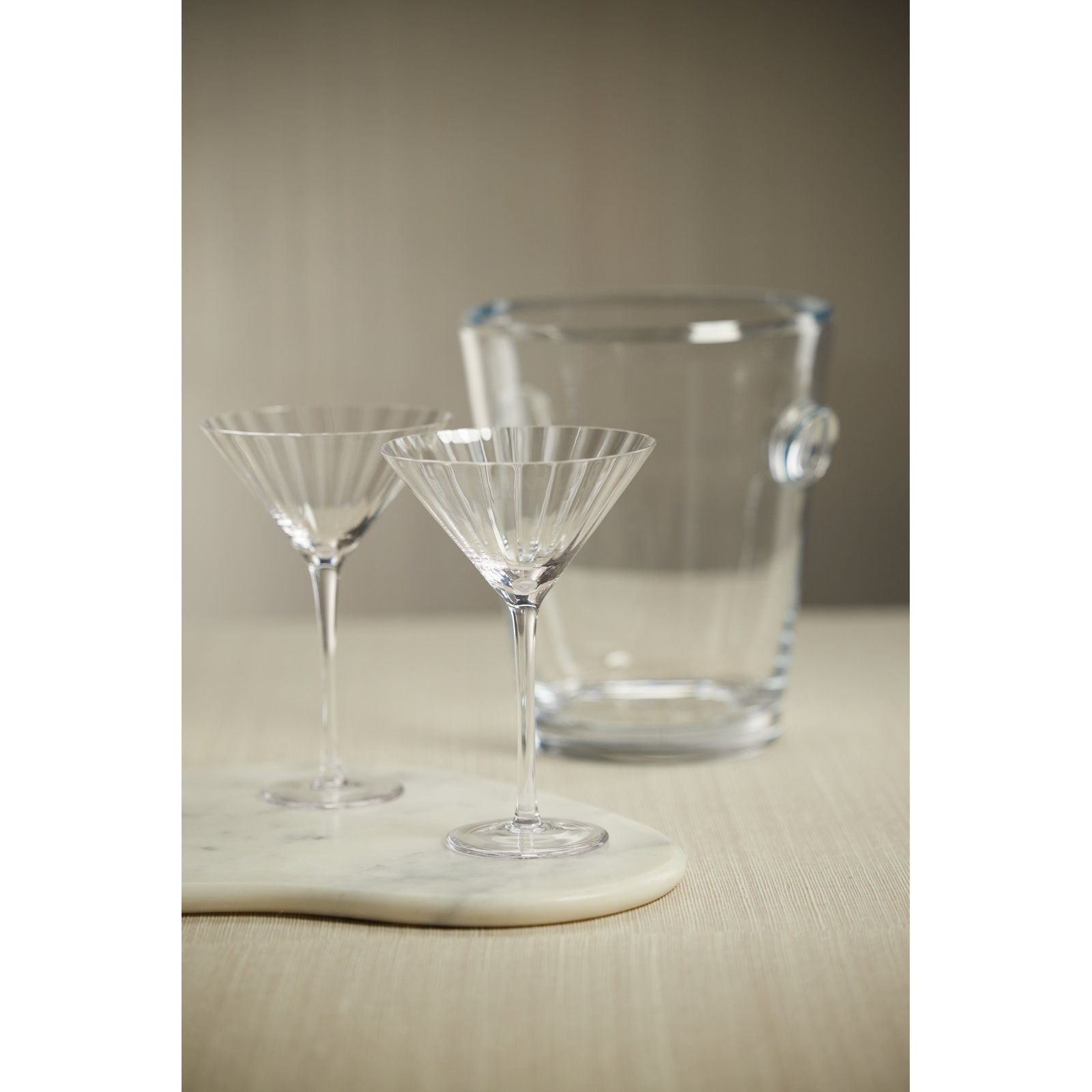 Malden Optic Martini Glasses, Set of 4, Clear