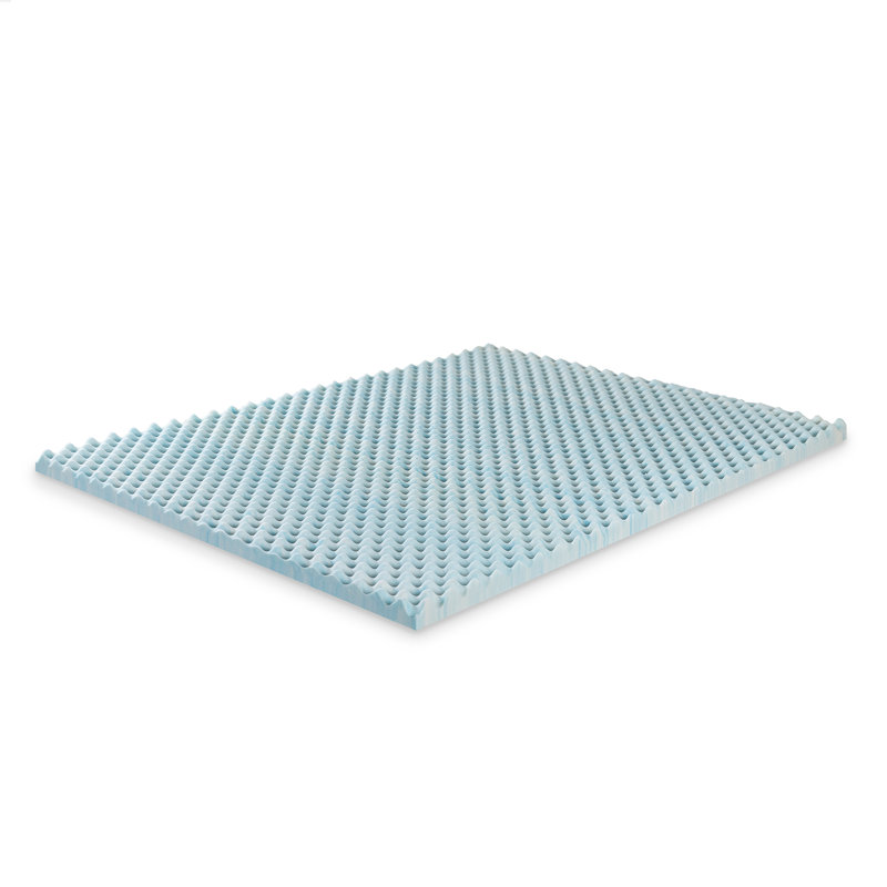  Convoluted Swirl Gel Memory Foam Mattress Topper, Twin, 3"