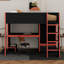  Lit mezzanine avec bureau intégré, garde-robe, DEL et tiroir-574033355