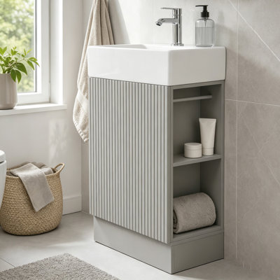 Meuble-lavabo 18,6 po avec lavabo et rangement latéral