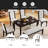 Abdirashid 6 - Person Four Leg Dining Set