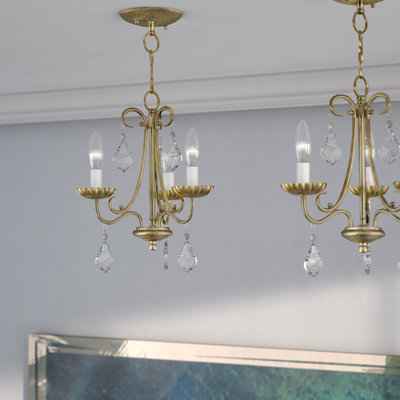 Blaney 3 - Light Steel Dimmable Chandelier