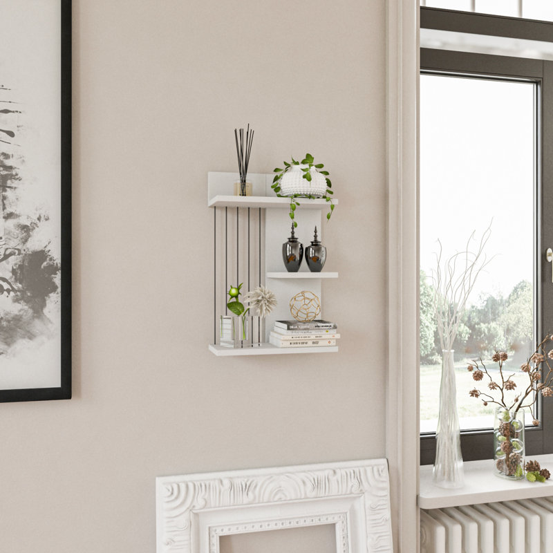 Rudolfa 3 Piece Tiered Shelf, White