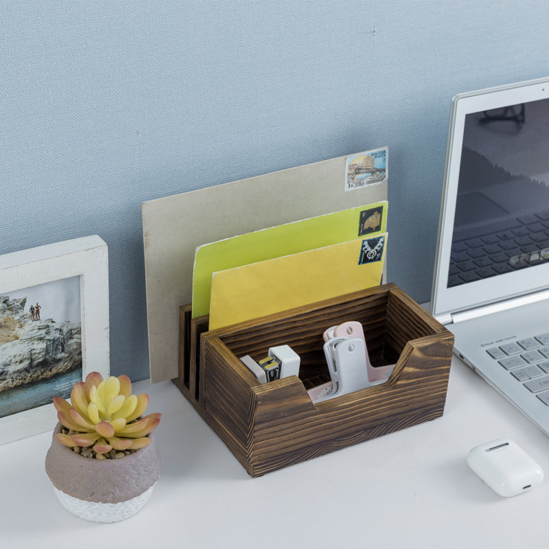 Solid Wood Desk Organiser 
