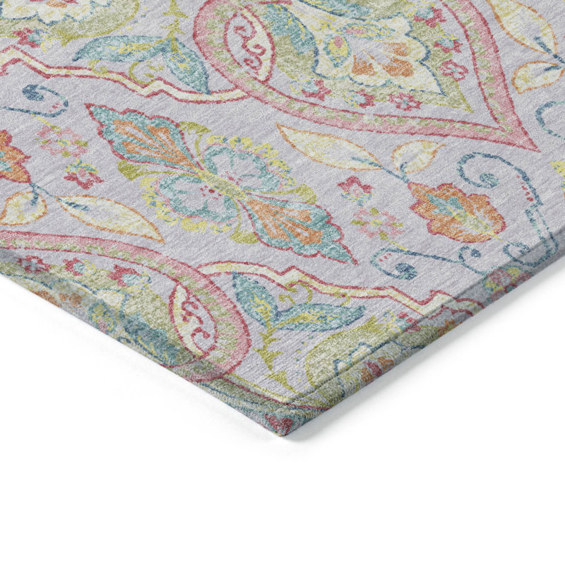 Machine Washable Indoor/Outdoor Husby ACN2207 Bohemian Rug, Rectangle 10' x 14'