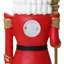 Statue de soldat Casse-Noisette traditionnelle de 1,20 m avec sceptre sur socle en boîte-cadeau, décoration de Noël en oxyde de magnésium préilluminée