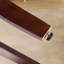 Ensemble de chaises de salle à manger de style Mid-Century moderne, ensemble de 2 chaises d'appoint rembourrées en tissu de lin ferme avec dossier en cuivre, chaises de cuisine avec structure en bois franc-323925919