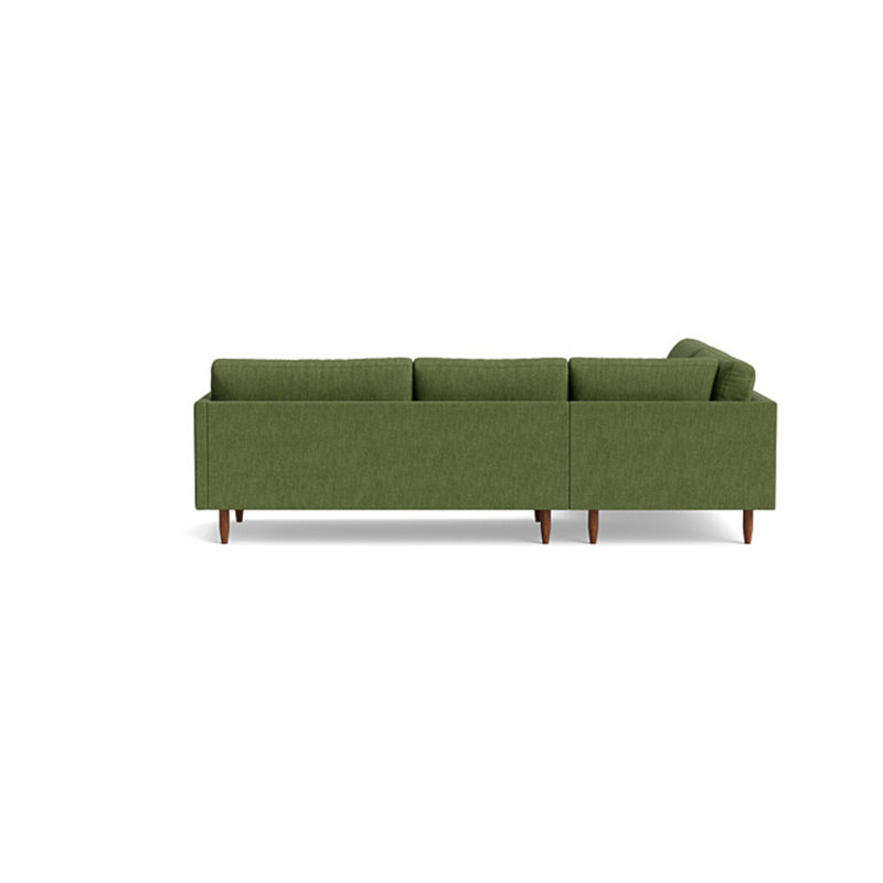 Skinny Fat Sectional, Performance Weave - Basil, Left Hand Facing