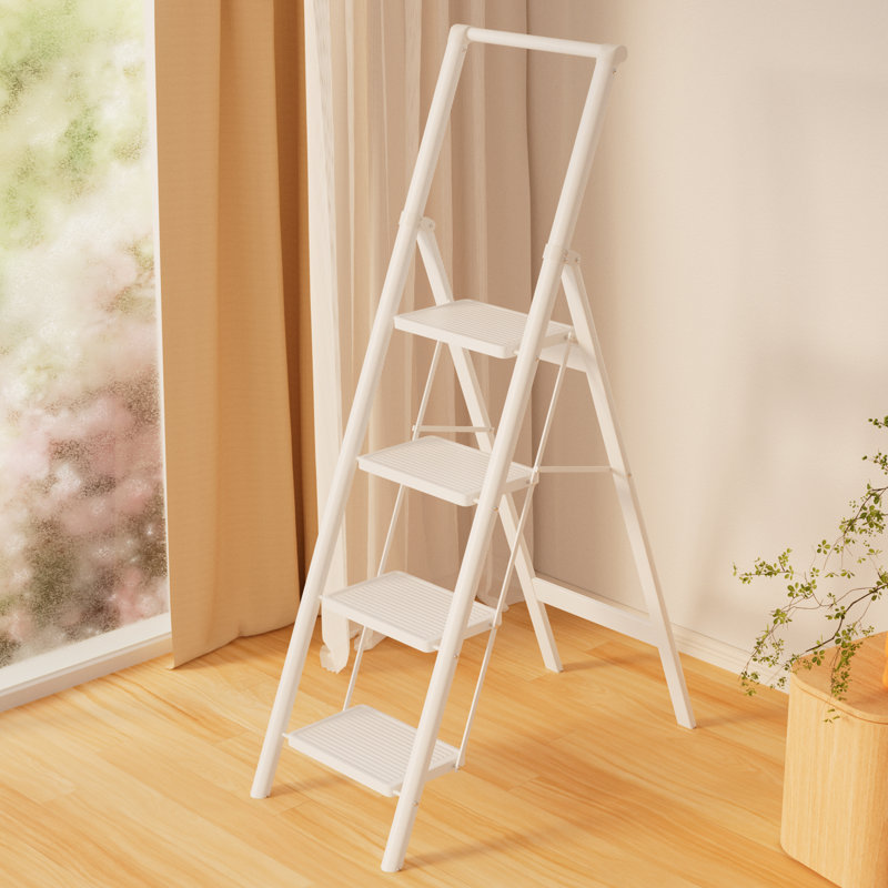4-Step Steel Lightweight Folding Step Ladder