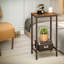 Grovesend Bedside Table with Adjustable Mesh Shelf