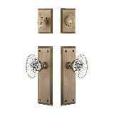 Nostalgic Warehouse New York Entry Set with Oval Fluted Crystal