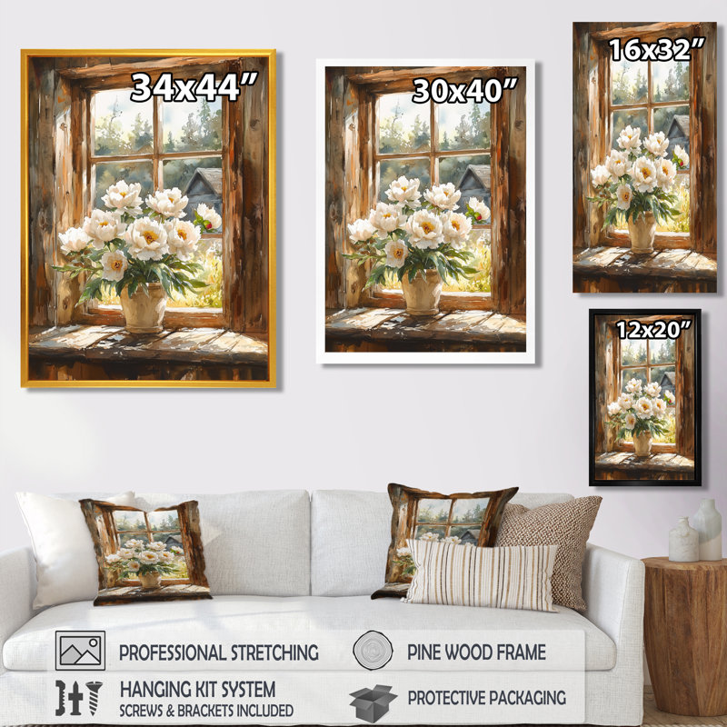 Harville - salon d'art mural floral, H 40 po x l 30 po, Reproduction encadrée d'une seule photo, Argent argent
