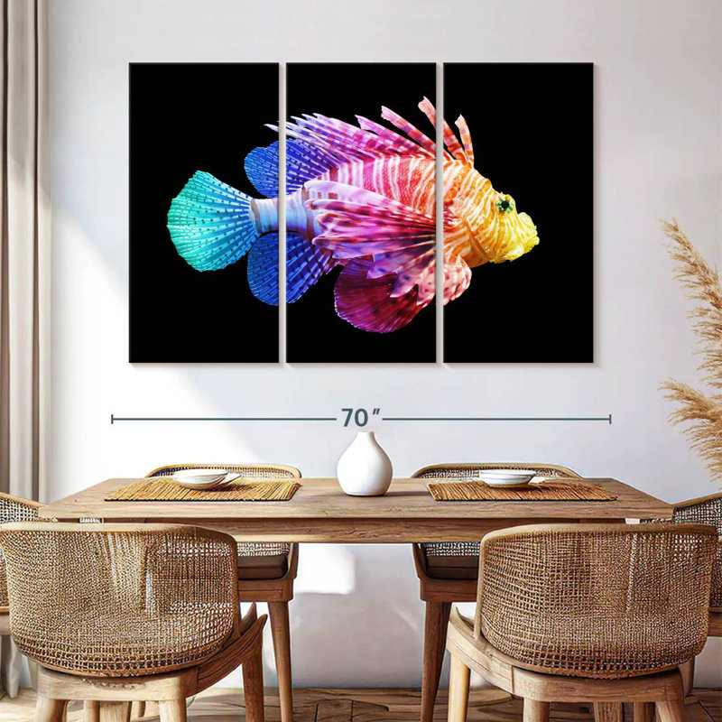 Brampt Rainbow Lionfish, 42" H x 65" W