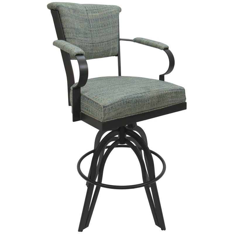 Tabouret de bar pivotant de 26 po Ivette, Gris