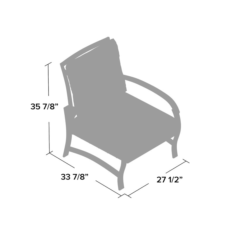 Red Barrel Studio® Kain Club Patio Chair with Cushion & Reviews | Wayfair