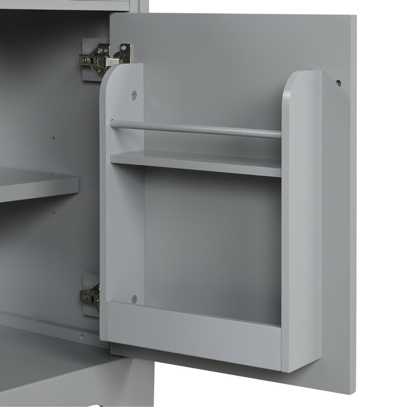 Meuble-lavabo de 20 po avec abat-jour gris. Lavabo en céramique robuste et robuste. Armoire de rangement avec porte et tablettes réglables. Lavabo étincelant moderne, gris. Fabrication, lavabo. Tablette à fermeture douce. Scintillant