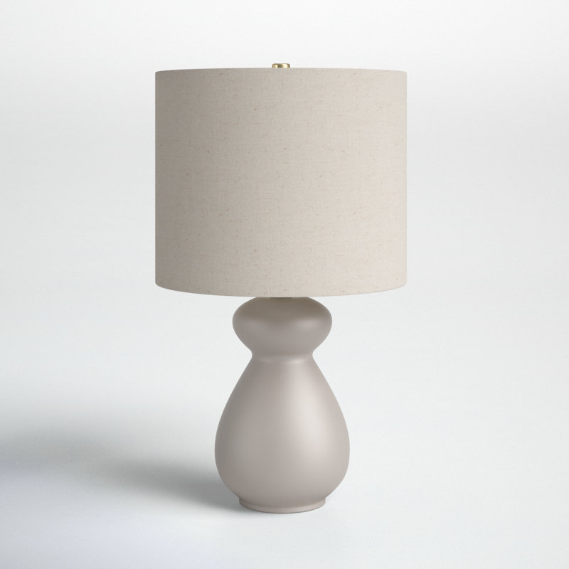 Durness Ceramic Table Lamp, Gray