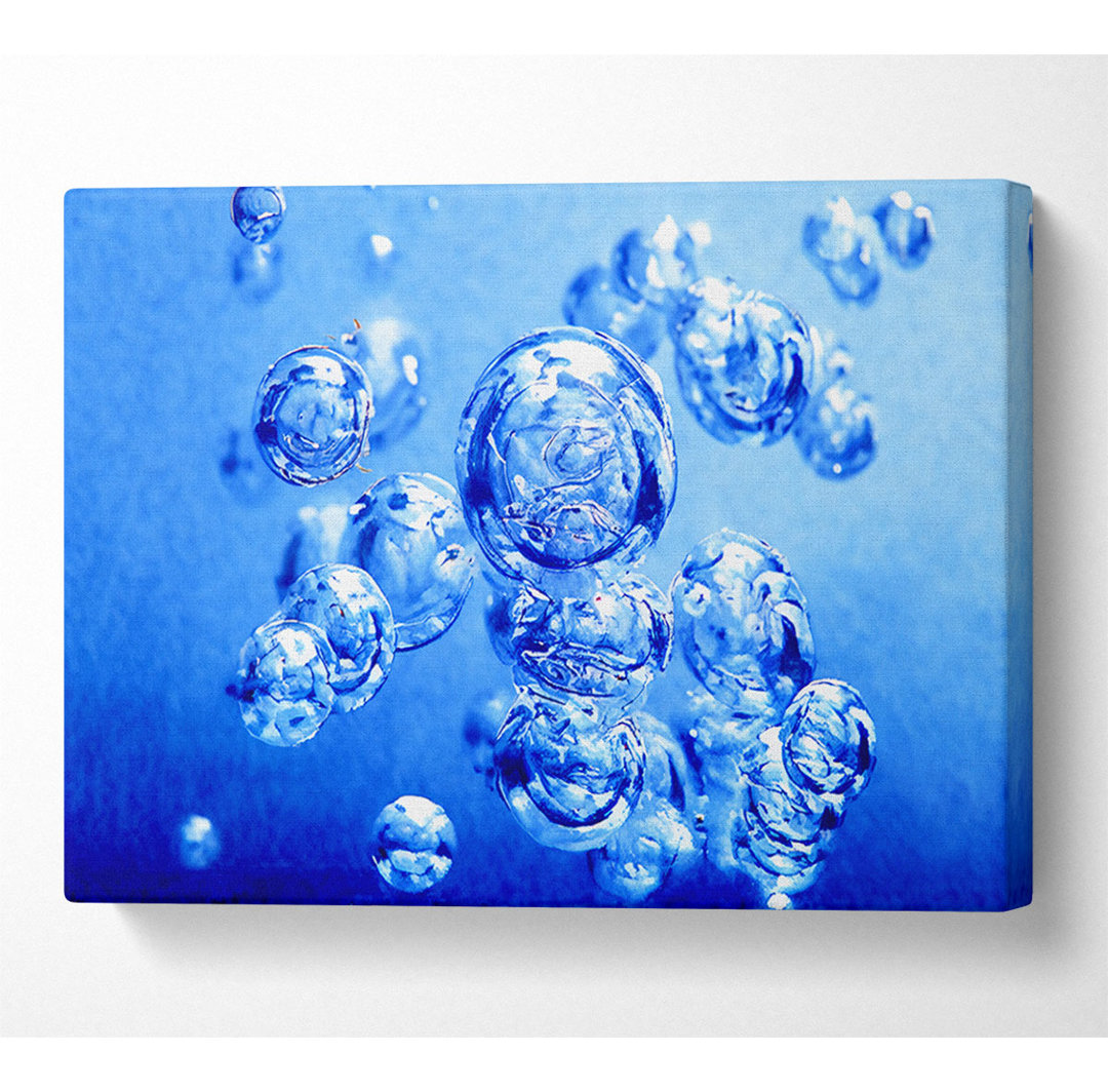 Liquid Blue Bubbles - Kunstdrucke auf Leinwand