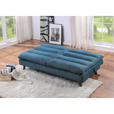 Casual   Elegant Lounger   Textured Fabric Upholstered Sleeper Sofa Versatile Placement Furniture