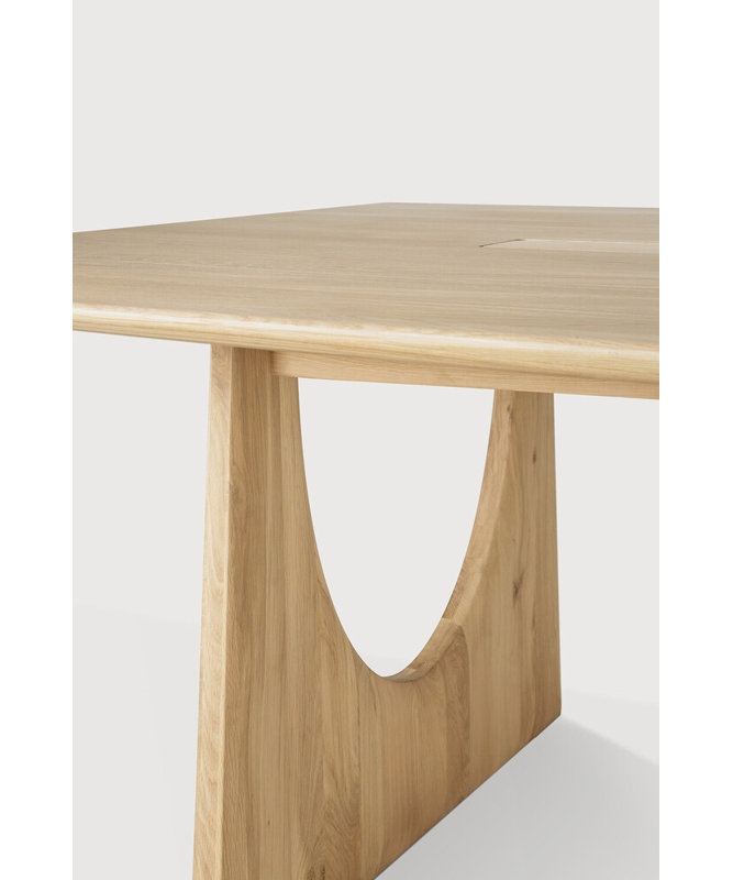 Geometric 123.5'' Solid Wood Rectangle Conference Table
