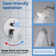 6" Complete Shower Combo Set, 5 Functions Solid Brass Shower Set with Rough-in Valve