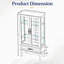 Armoire vitrée éclairée vitrine vitrée avec tablettes réglables en verre 2 portes et 1 tiroir Armoire incluse