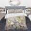 Ensemble de housse de couette beige et vert Magnolias-107147961