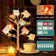 Décorations de Noël Porte-cartes de Noël Arbre de Noël illuminé pour table de Noël, minuterie à piles