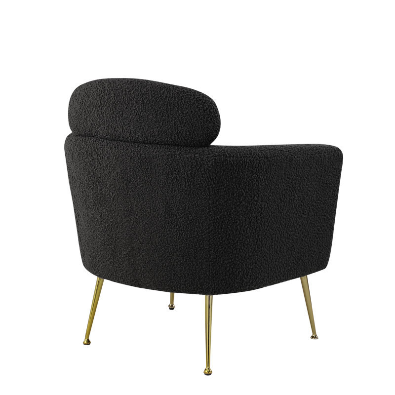 Fauteuil demi-tonneau Martain, Noir